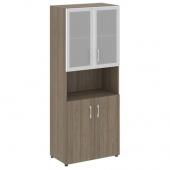 Шкаф книжный со стеклом в раме с нишей(без топа) LT-ST 1.4 R на Officeplan24.ru Шкаф книжный со стеклом в раме с нишей(без топа) LT-ST 1.4 R на Officeplan24.ru
