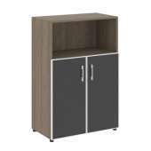 Шкаф книжный средний полуоткрытый со стеклом в раме (без топа) LT-ST2.2 R black на Officeplan24.ru Шкаф книжный средний полуоткрытый со стеклом в раме (без топа) LT-ST2.2 R black на Officeplan24.ru